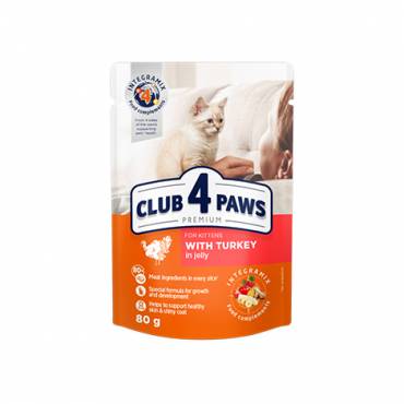 CLUB 4 PAWS PREMIUM ΓΙΑ ΓΑΤΑΚΙΑ "ΜΕ ΓΑΛΟΠΟΎΛΑ ΣΕ ΖΕΛΕ" ΠΛΗΡΗΣ ΥΓΡΗ ΤΡΟΦΗ