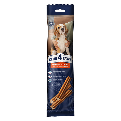 CLUB 4 PAWS PREMIUM DENTAL STICKS. ΡΑΒΔΟΙ ΓΙΑ ΜΑΣΗΜΑ ΓΙΑ ΕΝΗΛΙΚΕΣ ΣΚΥΛΟΥΣ