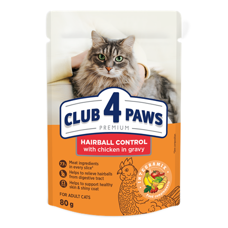 CLUB 4 PAWS PREMIUM "ΜΕ ΑΠΟΤΕΛΕΣΜΑ ΑΠΟΒΟΛΗΣ ΤΡΙΧΩΝ ΑΠΟ ΤΟ ΓΑΣΤΡΕΝΤΕΡΙΚΟ ΣΩΛΗΝΑ ". ΠΛΗΡΕΙΣ ΚΟΝΣΕΡΒΟΠΟΙΗΜΕΝΗ ΩΟΤΡΟΦΩΝ ΓΙΑ ΖΩΑ ΣΥΝΤΡΟΦΙΑΣ ΓΙΑ ΕΝΗΛΙΚΕΣ ΓΑΤΕΣ