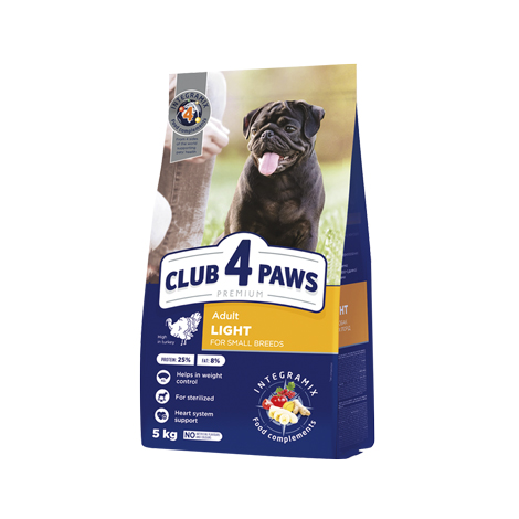 CLUB 4 PAWS PREMIUM «ΈΛΕΓΧΟΣ ΒΑΡΟΥΣ». ΠΛΗΡΗΣ ΞΗΡΗ ΤΡΟΦΗ ΓΙΑ ΕΝΗΛΙΚΟΥΣ ΣΚΥΛΟΥΣ ΜΙΚΡΗΣ ΦΥΛΗΣ ΣΤΕΙΡΩΜΕΝΟΥΣ Η ΕΠΙΡΡΕΠΕΙΣ ΣΤΗΝ ΑΥΞΗΣΗ ΒΑΡΟΥΣ. ΜΕ ΥΨΗΛΗ ΠΕΡΙΕΚΤΙΚΟΤΗΤΑ ΣΕ ΓΑΛΟΠΟΥΛΑ