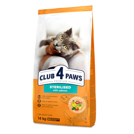 CLUB 4 PAWS PREMIUM «ΜΕ ΣΟΛΟΜΟ». ΠΛΗΡΕΙΣ ΞΗΡΑ ΖΩΟΤΡΟΦΩΝ ΓΙΑ ΕΝΗΛΙΚΕΣ ΑΠΟΣΤΕΙΡΩΜΕΝΕΣ ΓΑΤΕΣ