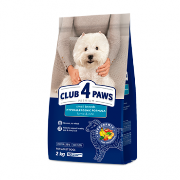 CLUB 4 PAWS PREMIUM "ΑΡΝΙ ΚΑΙ ΡΥΖΙ" ΓΙΑ ΕΝΗΛΙΚΟΥΣ ΣΚΥΛΟΥΣ ΜΙΚΡΟΣΩΜΩΝ ΦΥΛΩΝ. ΠΛΉΡΕΙΣ ΞΗΡΑ ΖΩΟΤΡΟΦΩΝ