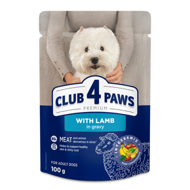 CLUB 4 PAWS PREMIUM " ΜΕ ΑΡΝΑΚΙΟΎΌΧΙ ΣΕ ΣΑΛΤΣΑ". ΠΛΗΡΕΙΣ ΚΟΝΣΕΡΒΟΠΟΙΗΜΕΝΗ ΖΩΟΤΡΟΦΏΝ ΓΙΑ ΕΝΗΛΙΚΕΣ ΣΚΎΛΟΥΣ