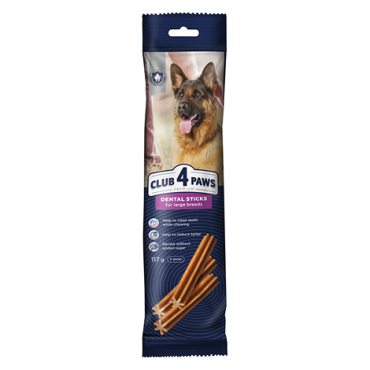 CLUB 4 PAWS PREMIUM DENTAL STICKS. ΡΑΒΔΟΙ ΓΙΑ ΜΑΣΗΜΑ ΓΙΑ ΕΝΗΛΙΚΕΣ ΣΚΥΛΟΥΣ