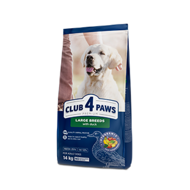 CLUB 4 PAWS PREMIUM ΓΙΑ ΜΕΓΑΛΟΣΩΜΕΣ ΦΥΛΕΣ «ΜΕ ΠΆΠΙΑ». ΠΛΉΡΕΙΣ ΞΗΡΑ ΖΩΟΤΡΟΦΏΝ ΓΙΑ ΕΝΗΛΙΚΟΥΣ ΣΚΥΛΟΥΣ