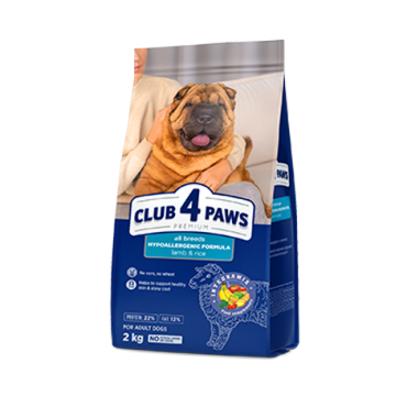 CLUB 4 PAWS PREMIUM "ΑΡΝΙ ΚΑΙ ΡΥΖΙ" ΓΙΑ ΕΝΗΛΙΚΟΥΣ ΣΚΥΛΟΥΣ ΟΛΩΝ ΤΩΝ ΦΥΛΩΝ. ΠΛΗΡΗ ΞΗΡΑ ΤΡΟΦΗ